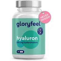 Gloryfeel Hyaluron Kapseln - 525mg Hyaluronsäure/Kapsel 500-700 kDa 90 vegane 68 g