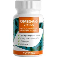 ProFuel - Omega-3 Vegan Kapseln optimal hochdosiert mit 600 mg DHA + 300 EPA pro Tag 60 St