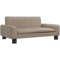 The Living Store Hundebett Cappuccino-Braun 70x45x30 cm Kunstleder