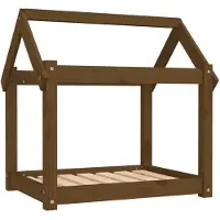 The Living Store Hundebett Honigbraun 71x55x70 cm Massivholz Kiefer
