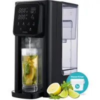 Moa Heißwasserspender - Wasserkocher - Temperatureinstellung - Mengeneinstellung - Digitalanzeige - abnehmbarer Wassertank - 3 Liter - Schwarz- HWD30B