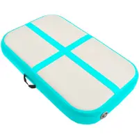 The Living Store Aufblasbare Gymnastikmatte mit Pumpe 60x100x20 cm PVC Grün