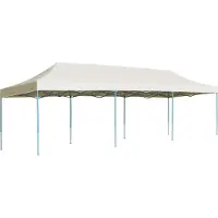 The Living Store Faltzelt Pop-Up Partyzelt 3 x 9 m Creme