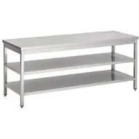 CombiSteel Arbeitstisch mit 2 Böden aus Edelstahl 800x700x900mm