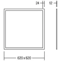 Brumberg Ailis LED-Panel opal 3000K DALI Ailis, dimmbar, weiß / opal, für Arbeitszimmer / Büro, Aluminium