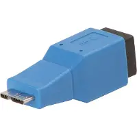 Lindy 71278, microUSB B, USB B, Blau