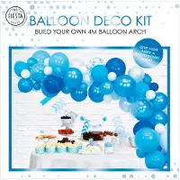 Globos Nordic Ballonbogen Set Blau - Partydeko Kit