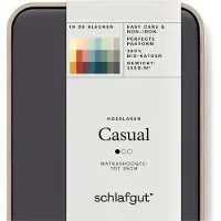 Schlafgut Spannbettlaken "CASUAL u.a. in Gr. 90x200, 140x200 oder 180x200 cm, 100% Baumwolle", Bettlaken für Matratzen bis 25 cm Höhe, zuverlässig, langlebig, weich