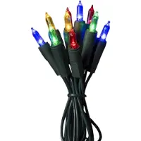 Konstsmide - LED Minilichterkette, 100 bunte Dioden, 230V, Innen, grünes Kabel ; 6304-500