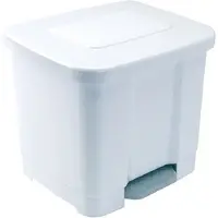 PlasticForte Treteimer - 2-Fach - weis - 35L