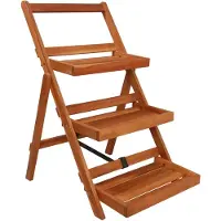 vidaXL Blumenständer 3 Stufen 50 x 63 x 80 cm Massivholz Akazie