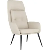 vidaXL Relaxsessel Creme Wildleder-Optik
