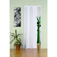 Forte Kunststoff Falttür Monica Schiebetür Nischentür Weiß BxH 83 x 202 cm kürzbar