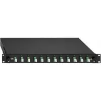 Rutenbeck BL - Glasfaserkabelkiste - extensible - Rack montierbar - LC/APC Duplex SM X 12 - Schwarz,