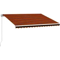 vidaXL Einziehbare Markise Handbetrieben 450 x 300 cm Orange und Braun