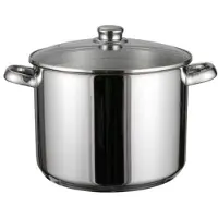Hi Edelstahl Kochtopf - mit Glasdeckel - 14 L