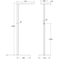 Brumberg 77452694 LED-Stehleuchte 97 W, 4.000 K, silber struktur, Optik: Mikroprismen, Ansteuerun