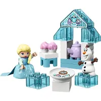 LEGO 10920 DUPLO Elsas und Olafs Eis-Café aus Die Eiskönigin II, Spielzeug aus Bausteinen mit Cupcakes und Teekanne für Kleinkinder ab 2 Jahren