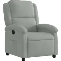 vidaXL Relaxsessel Hellgrau Samt