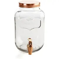 Quid Getränkedispenser Habitat Kupfer mit Deckel Glas 4 L