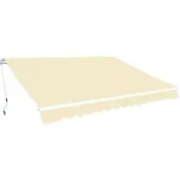 vidaXL Gelenkarmmarkise 400 cm Cremeweiß