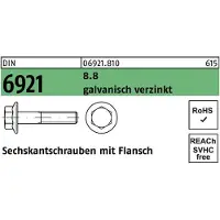 Lemvigh-Muller M 8X16 FZB DIN 6921 flangebolt - (200 stk.)