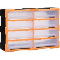 vidaXL Multi-Schubladen-Organizer 8 große Schubladen 52x16x37 cm