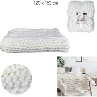 Home Deco Factory Plaid in Weiß - (L)150 x (B)120 cm - onesize