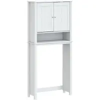 vidaXL Waschmaschinenschrank BERG Weiß 76x27x164,5 cm Massivholz