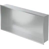 ECD-Germany Duschnische 60x30 cm Silber aus Edelstahl Wandnische Duschablage
