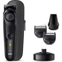 Braun BeardTrimmer 7 80708231, Waschbar, Keine Wartung – muss nicht geölt werden, Akku, Schwarz