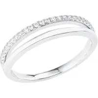 s.Oliver Ring für Damen, Sterling Silber 925, Zirkonia (synth.) s.Oliver Weiß