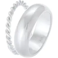Elli Ring Bandring 2Er Set Basic Twisted Gedreht 925 Silber Elli Premium Silber