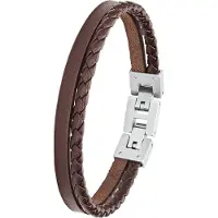 s.Oliver Armband für Herren, Edelstahl s.Oliver Braun