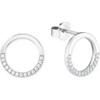 s.Oliver Ohrstecker für Damen, Sterling Silber 925, Zirkonia (synth.) s.Oliver Silber