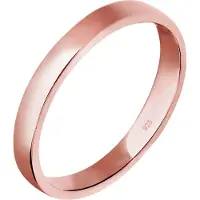 Elli Ring Basic Bandring Trend 925 Sterling Silber Elli Rosegold