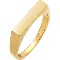 Elli Ring Siegelring Pinky Ring Eckig Geo Design 925 Silber Elli Gold