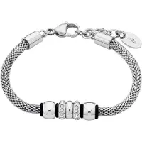 s.Oliver Armband für Damen, Edelstahl, Kristallglas s.Oliver Schwarz