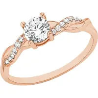 s.Oliver Ring für Damen, Sterling Silber 925, Zirkonia (synth.) s.Oliver Weiß