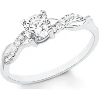 s.Oliver Ring für Damen, Sterling Silber 925, Zirkonia (synth.) s.Oliver Silber