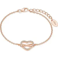 s.Oliver Armband für Damen, Sterling Silber 925, Zirkonia (synth.) Herz s.Oliver Roségold