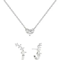 PDPaola Halskette - 925er Sterlingsilber Schmuck-Set - Gr. unisize - in Silber - für Damen