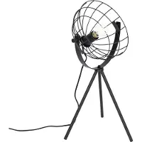 QAZQA Industrielle Stativ-Tischlampe schwarz verstellbar - Hanze