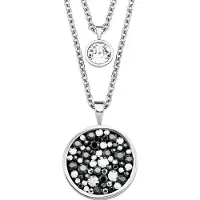 s.Oliver Kette mit Anhänger für Damen, Edelstahl, Kristallglas s.Oliver Silber