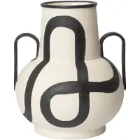 Ferm Living Trace Vase Off-White - , Weiß, Stein