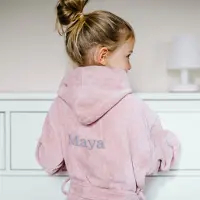 Yoursurprise Kinderbademantel mit Namen - Pink - 4/6 Jahre