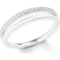 s.Oliver Ring für Damen, Sterling Silber 925, Zirkonia (synth.) s.Oliver Weiß