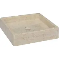 vidaXL Waschbecken Creme 40x40x10 cm Marmor