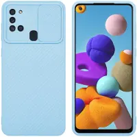 Cadorabo Hülle für Samsung Galaxy A21s im TPU mit Kameraschutz LM009 Style