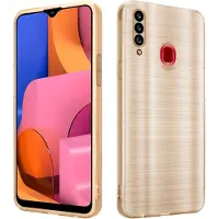 Cadorabo Hülle für Samsung Galaxy A20s im TPU Brushed Kameraschutz LM160 Style